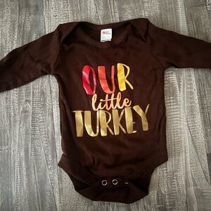 3-6 month Thanksgiving onesie